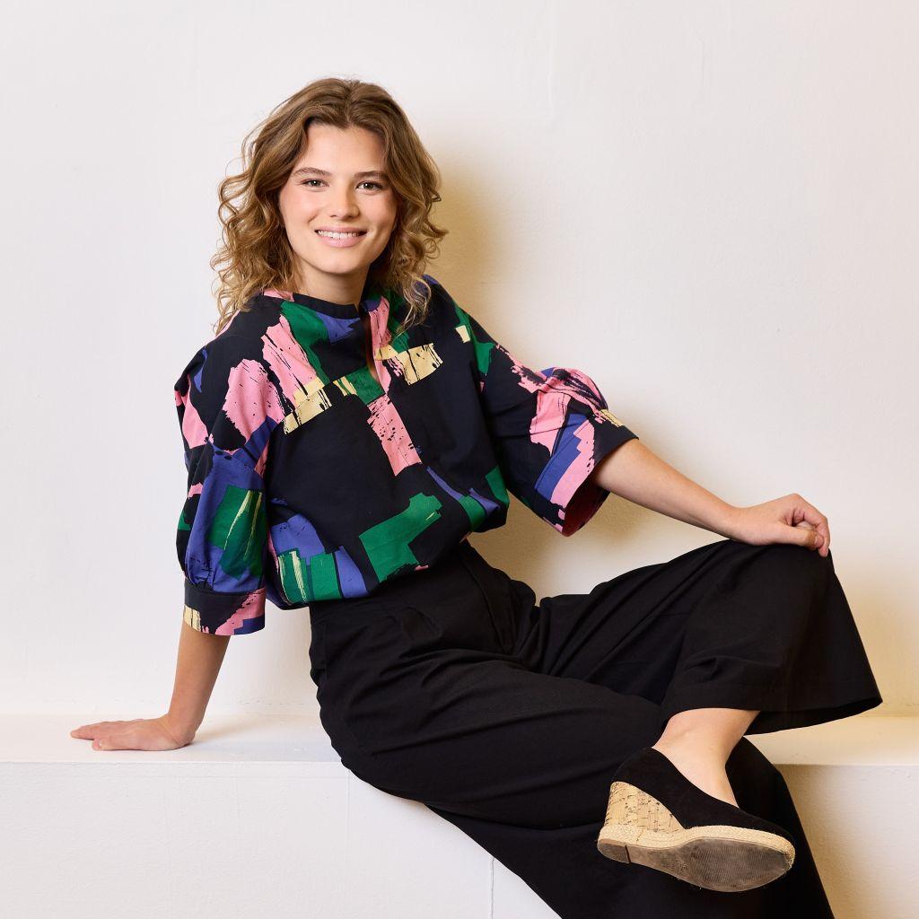 Baumwollpopeline schwarz - Bio